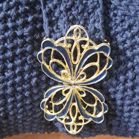 Hand Crafted Knit Three Triangle Cotton Bag Purse Tote Hobo - Picture 11 of 14